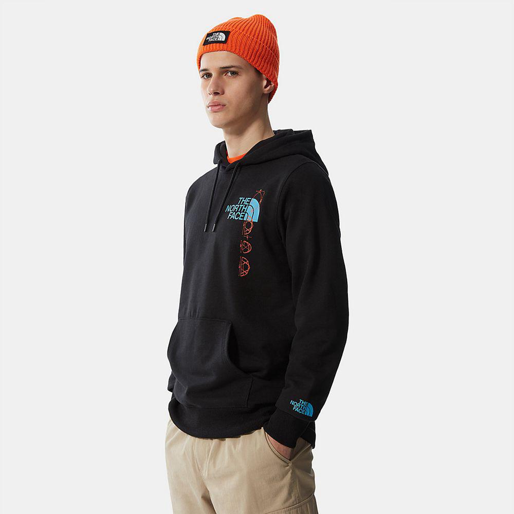 The North Face Expedition Graphic Ανδρικα Φούτερ Hoodie - Μαυρα (MNBK25780)